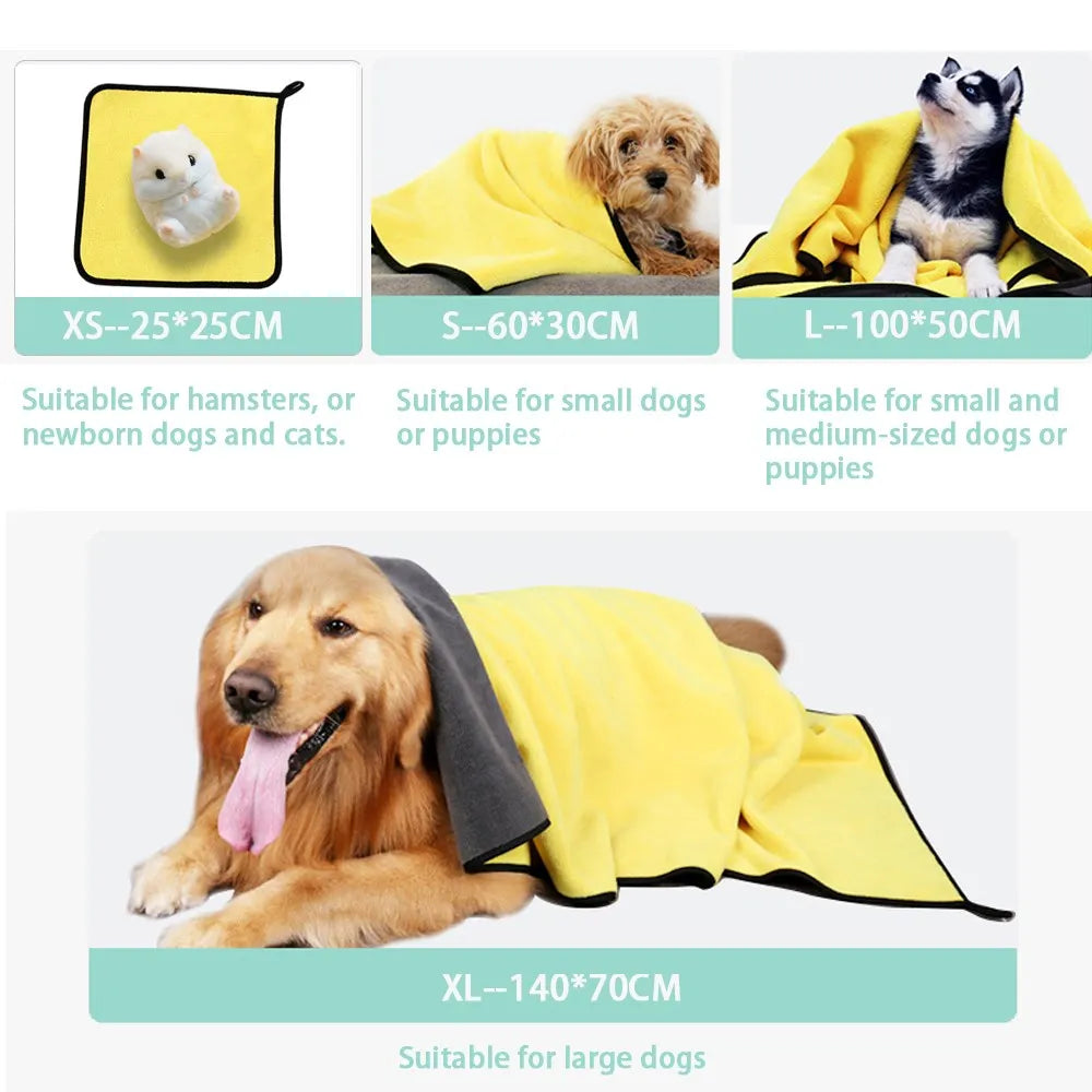 Quick-Dry Pet Towel - Absorbent & Soft