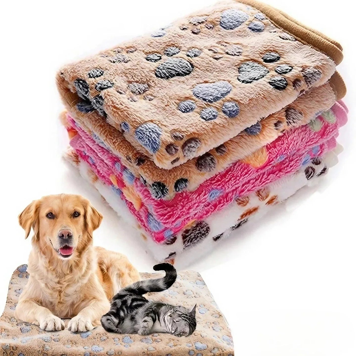 Cute Cartoon Pet Blanket - Soft & Fluffy